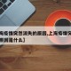 【上海疫情突然消失的原因,上海疫情突然消失的原因是什么】